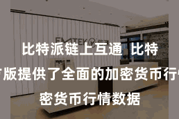 比特派链上互通 比特派官方版提供了全面的加密货币行情数据