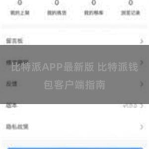 比特派APP最新版 比特派钱包客户端指南